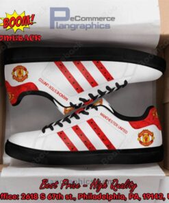 Manchester United Red Stripes Style 3 Adidas Stan Smith Shoes