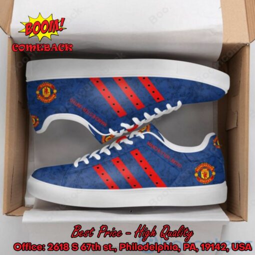 Manchester United Red Stripes Style 4 Stan Smith Shoes