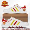 Manchester United White Stripes Style 2 Adidas Stan Smith Shoes