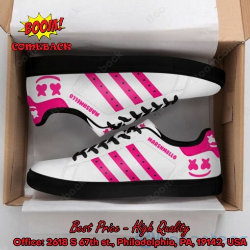 Marshmello Pink Stripes Adidas Stan Smith Shoes