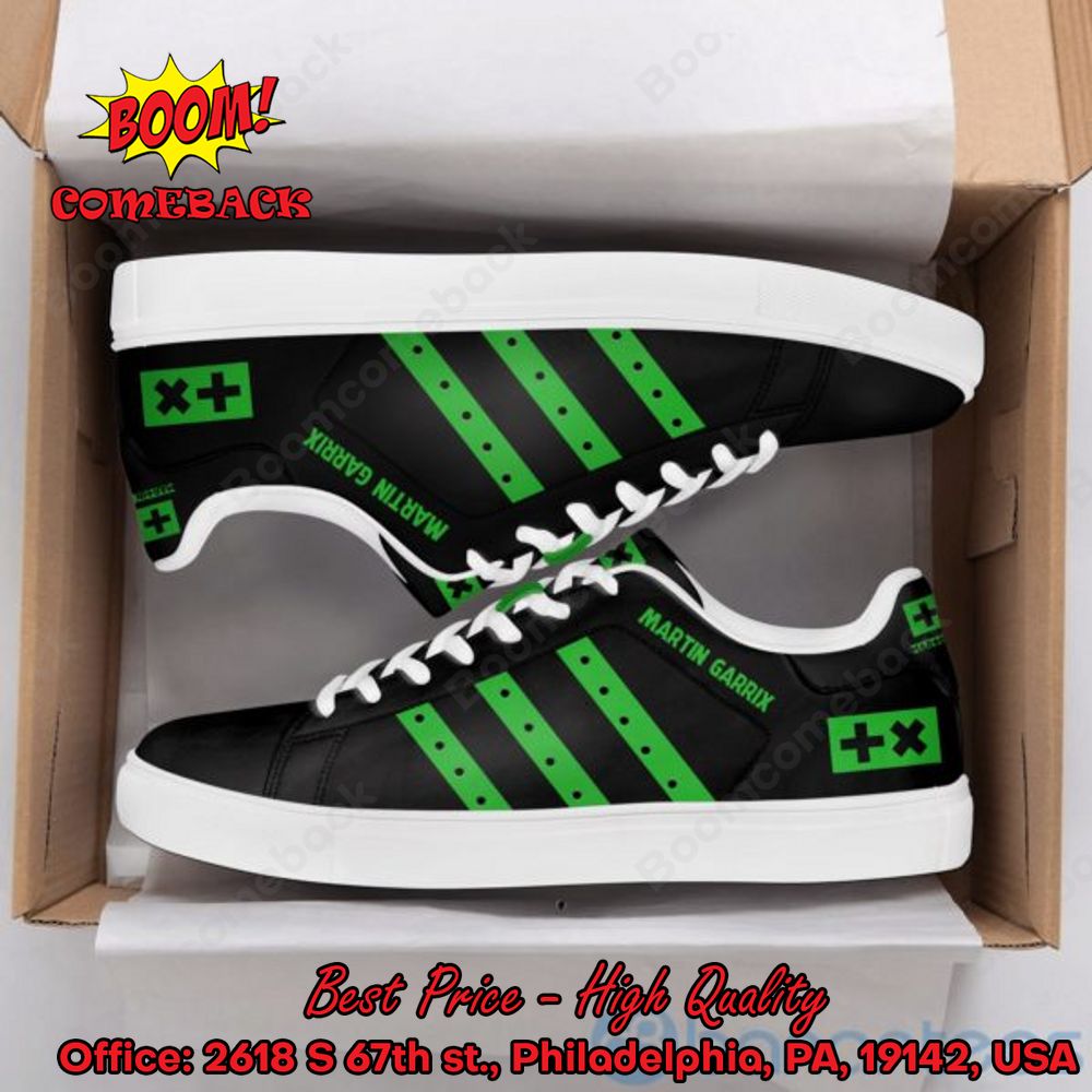 LIMITED DESIGN Martin Garrix Green Stripes Adidas Smith Shoes