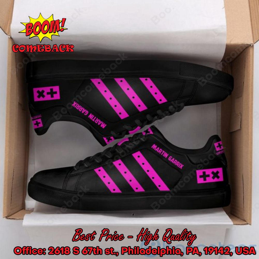 Martin Garrix Pink Stripes Adidas Stan Smith Shoes