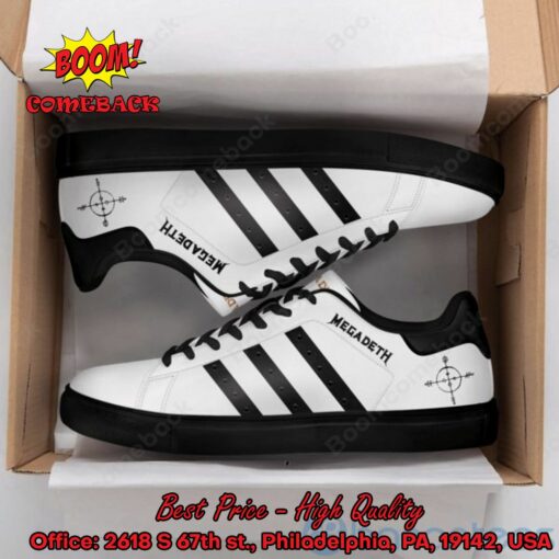 Megadeth Black Stripes Adidas Stan Smith Shoes
