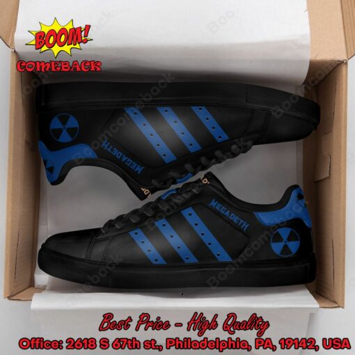 Megadeth Navy Stripes Style 2 Adidas Stan Smith Shoes