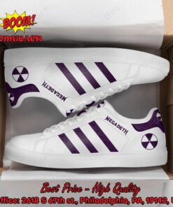 Megadeth Purple Stripes Style 1 Adidas Stan Smith Shoes