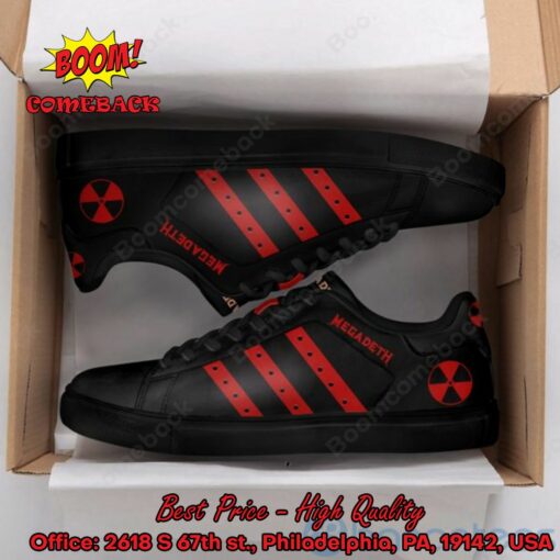 Megadeth Red Stripes Style 2 Adidas Stan Smith Shoes