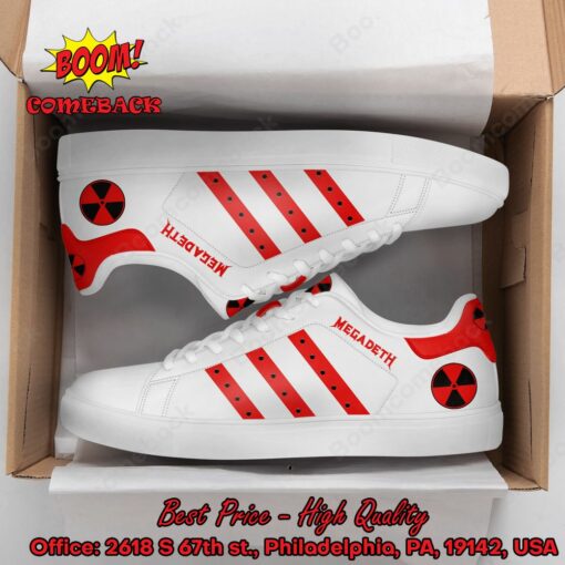 Megadeth Red Stripes Style 3 Adidas Stan Smith Shoes