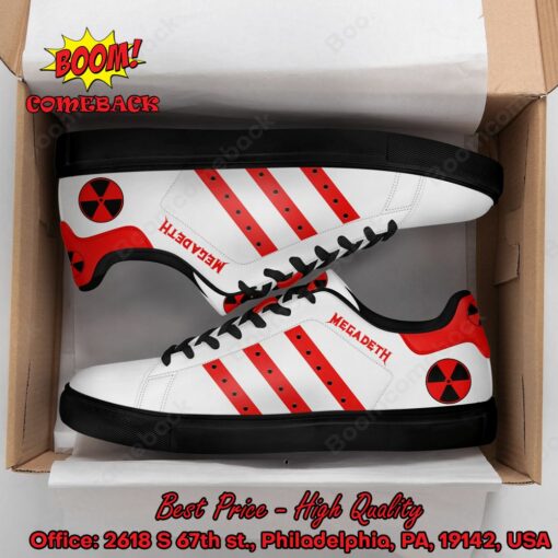 Megadeth Red Stripes Style 3 Adidas Stan Smith Shoes