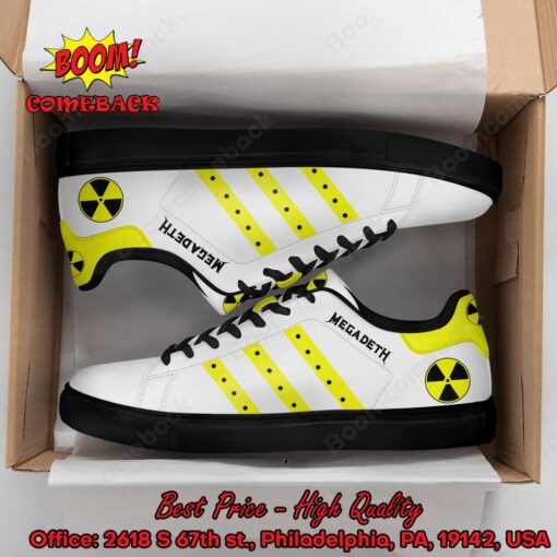 Megadeth Yellow Stripes Style 1 Adidas Stan Smith Shoes