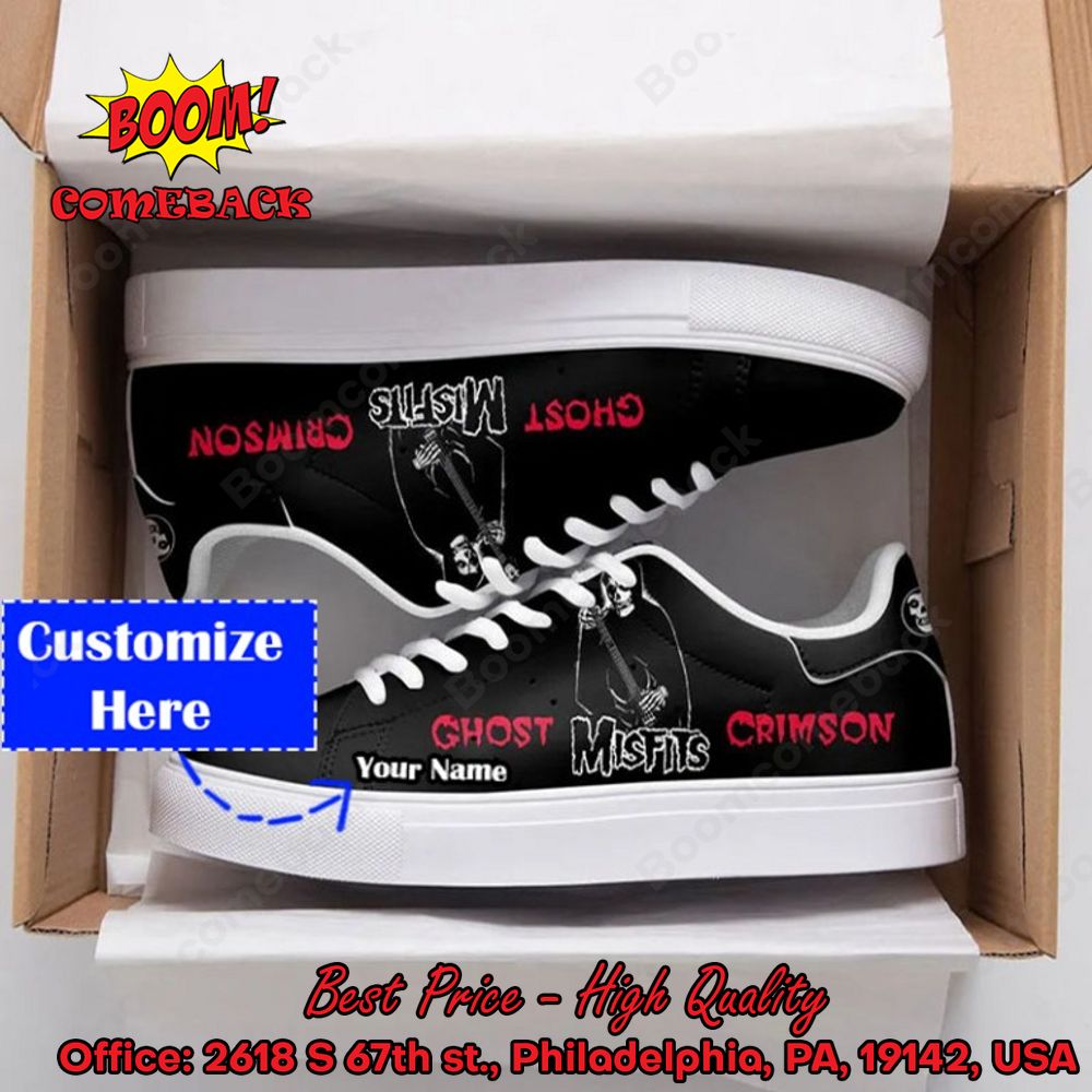 Misfits Personalized Name Black Style 1 Adidas Stan Smith Shoes