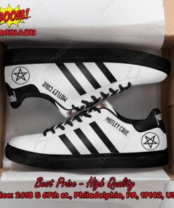 Motley Crue Black Stripes Style 3 Adidas Stan Smith Shoes