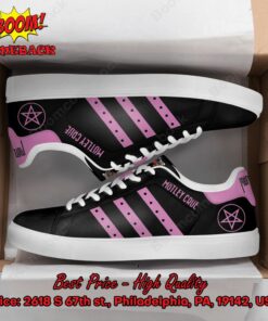 Motley Crue Pink Stripes Style 2 Adidas Stan Smith Shoes