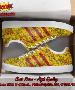 Motley Crue Red Stripes Style 3 Adidas Stan Smith Shoes