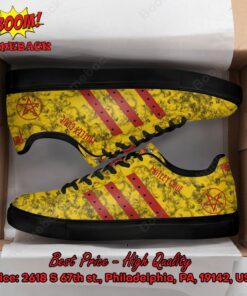 Motley Crue Red Stripes Style 3 Adidas Stan Smith Shoes