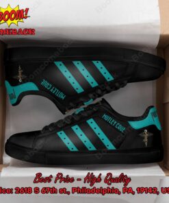 Motley Crue Teal Stripes Style 2 Adidas Stan Smith Shoes