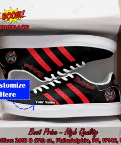 Motorhead Red Stripes Personalized Name Adidas Stan Smith Shoes