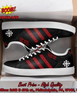 My Chemical Romance Red Stripes Adidas Stan Smith Shoes