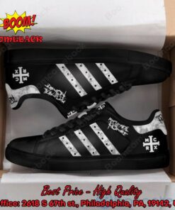 My Chemical Romance White Stripes Style 2 Adidas Stan Smith Shoes