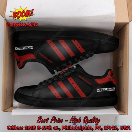Nickelback Red Stripes Style 2 Adidas Stan Smith Shoes