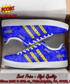 Nirvana Yellow Stripes Style 7 Adidas Stan Smith Shoes