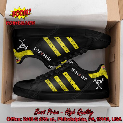 Pearl Jam Yellow Stripes Adidas Stan Smith Shoes