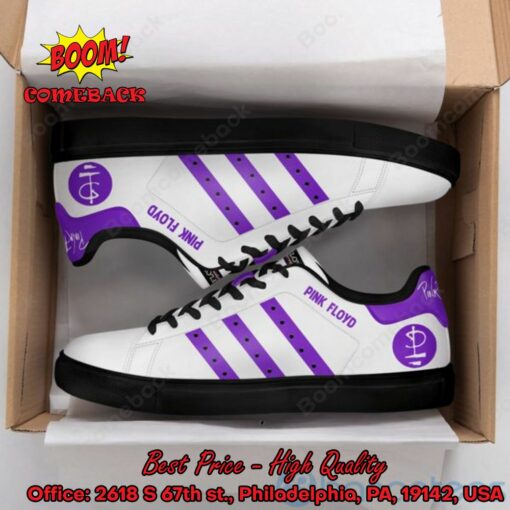 Pink Floyd Purple Stripes Adidas Stan Smith Shoes