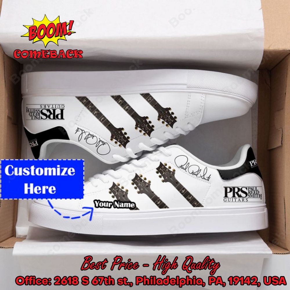 PRS Guitars Personalized Name White Adidas Stan Smith Shoes