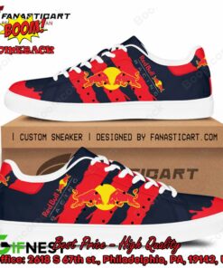 Red Bull Racing Red Stripes Style 4 Adidas Stan Smith Shoes