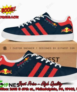 Red Bull Racing Red Stripes Style 6 Adidas Stan Smith Shoes