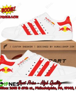Red Bull Racing Red Stripes Style 7 Adidas Stan Smith Shoes