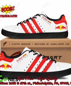Red Bull Racing Red Stripes Style 7 Adidas Stan Smith Shoes
