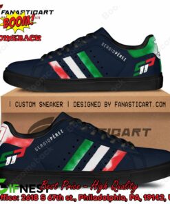 red bull racing sergio perez 11 green white red stripes adidas stan smith shoes 3 GckNF