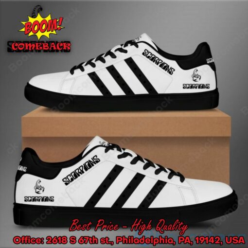 Scorpions Black Stripes Style 1 Adidas Stan Smith Shoes