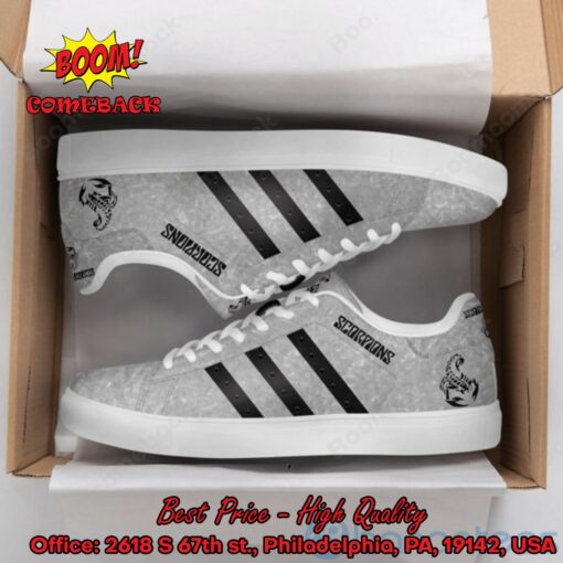 Scorpions Black Stripes Style 4 Adidas Stan Smith Shoes