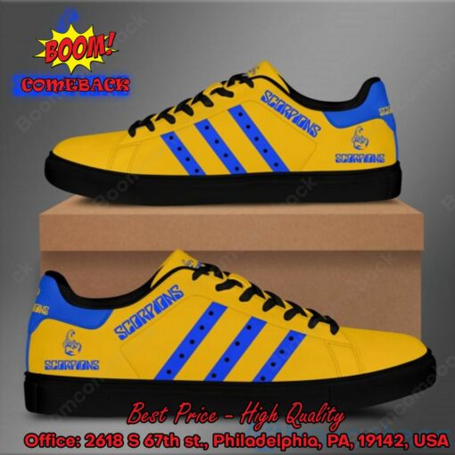 Scorpions Blue Stripes Style 3 Adidas Stan Smith Shoes