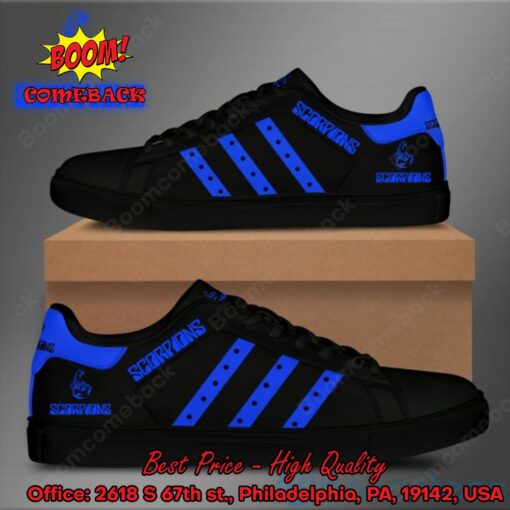 Scorpions Blue Stripes Style 4 Adidas Stan Smith Shoes