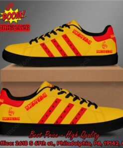 scorpions red stripes style 4 adidas stan smith shoes 3 W6OVU