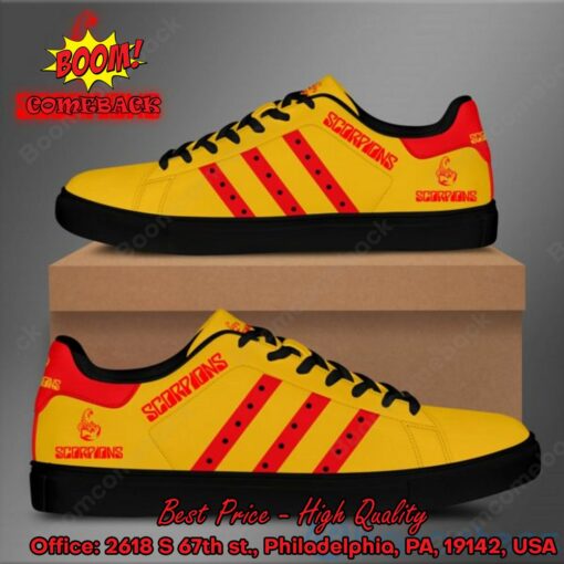 Scorpions Red Stripes Style 4 Adidas Stan Smith Shoes