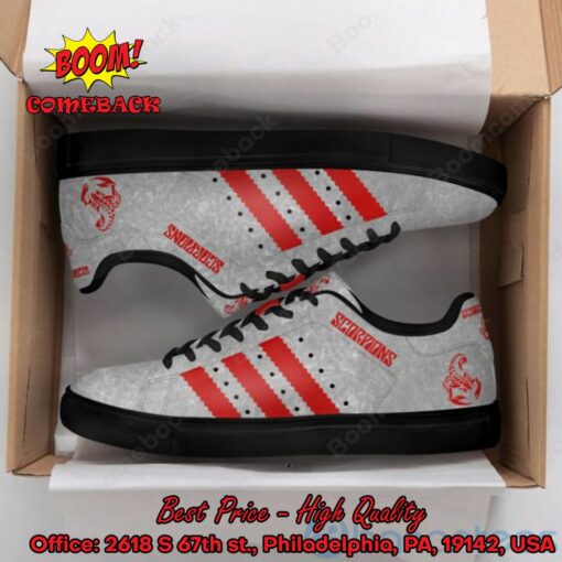 Scorpions Red Stripes Style 6 Adidas Stan Smith Shoes