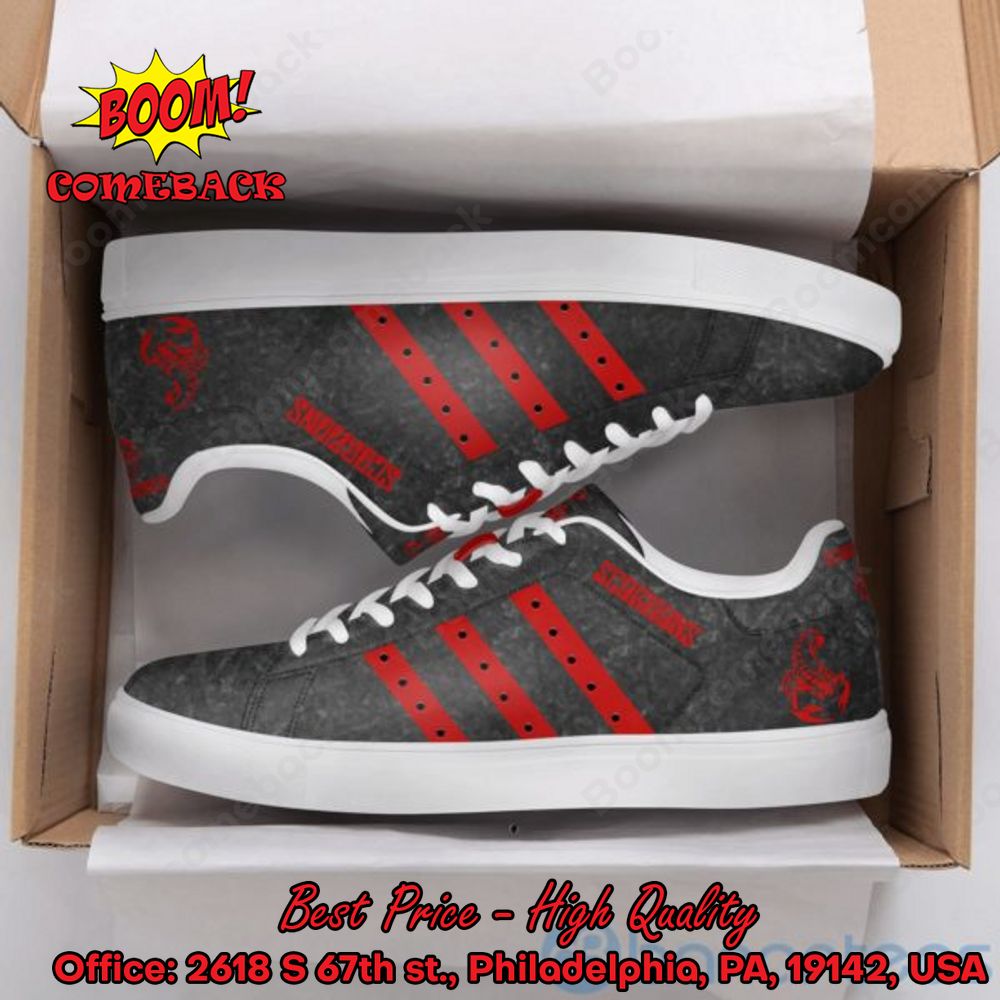 Scorpions Red Stripes Style 8 Adidas Stan Smith Shoes