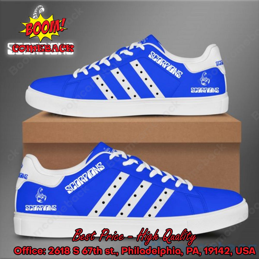 Scorpions White Stripes Style 2 Adidas Stan Smith Shoes