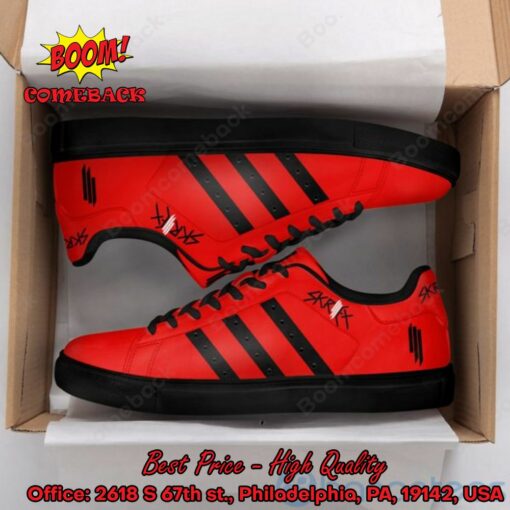 Skrillex Black Stripes Style 3 Adidas Stan Smith Shoes