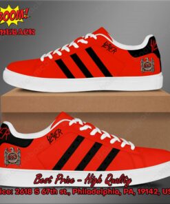 Slayer Metal Band Black Stripes Style 4 Adidas Stan Smith Shoes