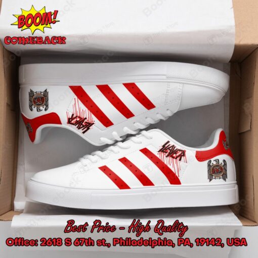 Slayer Metal Band Red Stripes Style 3 Stan Smith Shoes