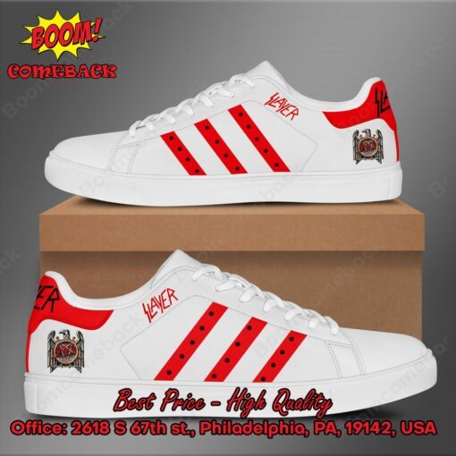 Slayer Metal Band Red Stripes Style 4 Stan Smith Shoes