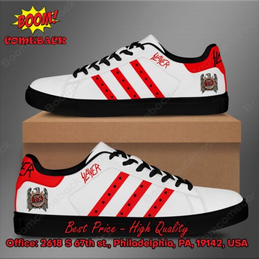 Slayer Metal Band Red Stripes Style 4 Stan Smith Shoes