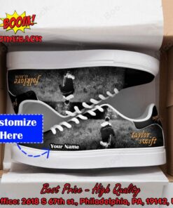Taylor Swift Personalized Name Black Adidas Stan Smith Shoes