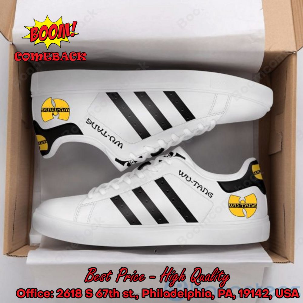 Wu-Tang Clan Black Stripes Style 1 Adidas Stan Smith Shoes