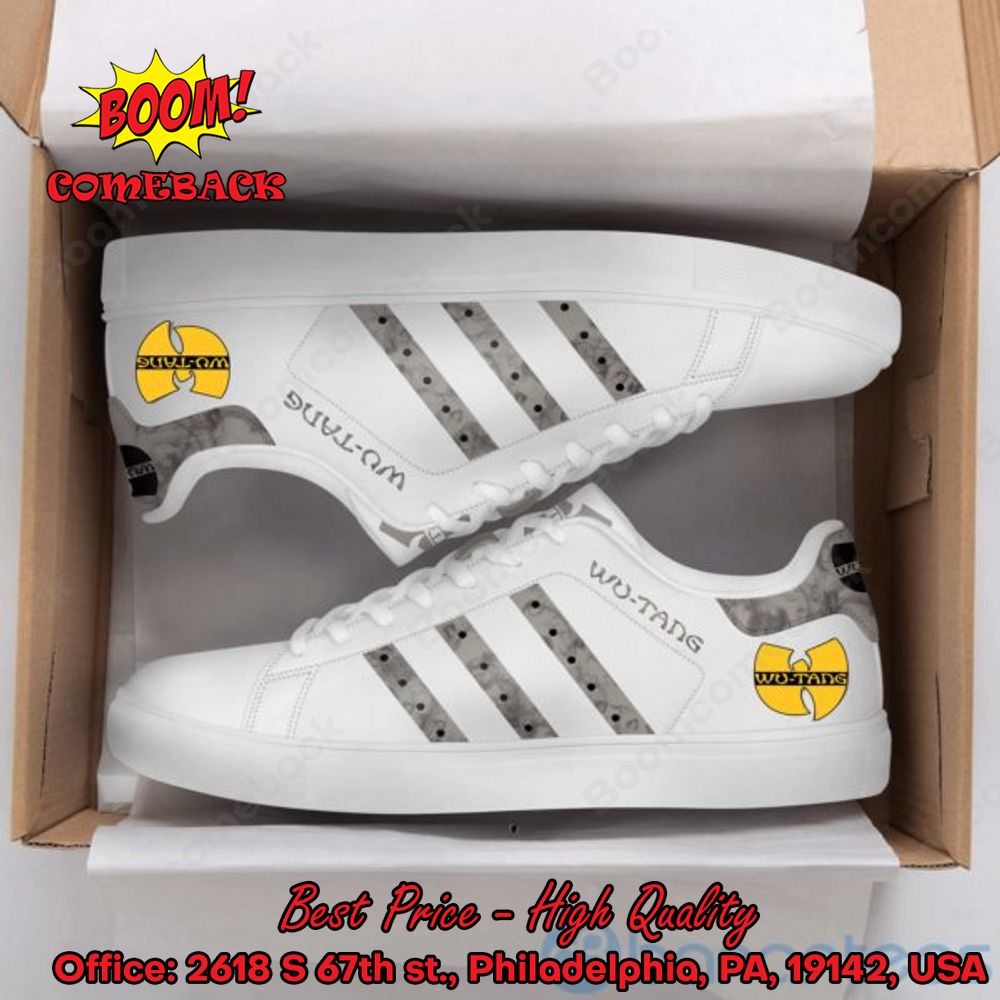 Wu-Tang Clan Grey Stripes Adidas Stan Smith Shoes