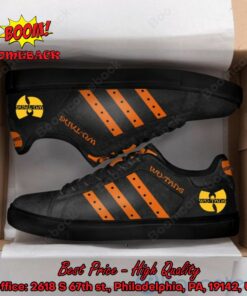 Wu-Tang Clan Orange Stripes Adidas Stan Smith Shoes